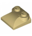 Tan Brick, Modified 2 x 2 x 2/3 Two Studs, Curved Slope End