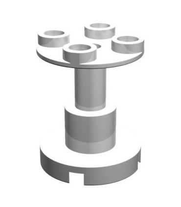 White Support 2 x 2 x 2 Stand with Complete Hole
