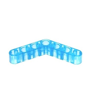 Trans-Light Blue Technic, Liftarm 1 x 7 Bent (4 - 4) Thick