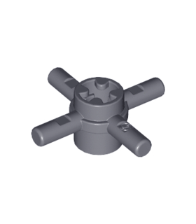 Dark Bluish Gray Technic, Axle Connector Hub with 4 Bars