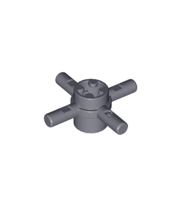 Dark Bluish Gray Technic, Axle Connector Hub with 4 Bars