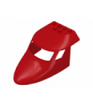 Red Aircraft Fuselage Curved Forward 6 x 10 with 3 Window Panes