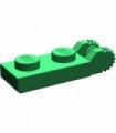 Green Hinge Plate 1 x 2 Locking with 2 Fingers on End