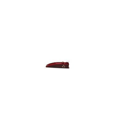 Dark Red Slope, Curved 6 x 1 with Dark Red Triangle with Tan Border Pattern Model Right Side (Sticker) - Set 7296